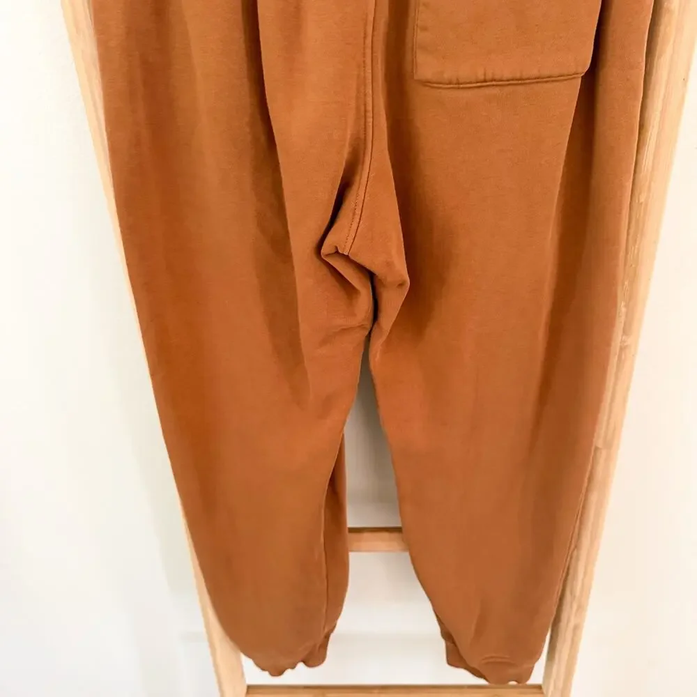 Nike Jordan Essentials Fleece Joggers Brown Relaxed Sweatpants Men’s Medium